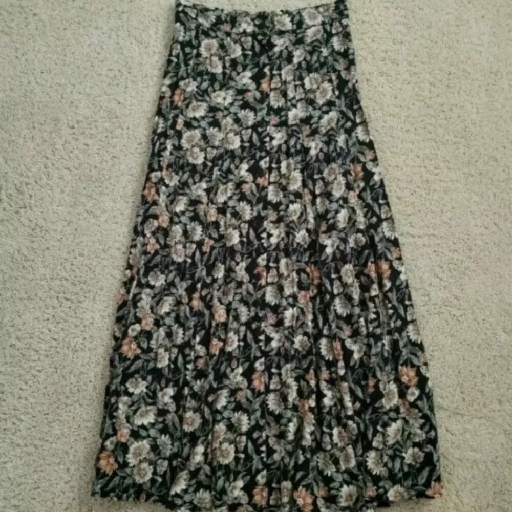 Vintage Compognie Internationale Express Floral Fairy Cottagecore Maxi Skirt M - Picture 4 of 11